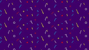 Seamless Trendy Retro hand drawn Colorful Abstract Geometric Line Pattern video