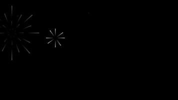 Bright white fireworks background exploding. New Year's celebration background, with black and fireworks video