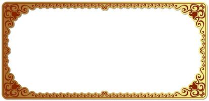 Gold frame. Abstract shiny vintage frame. Elegant Border Games vector