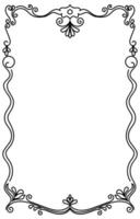Black frame for name tag Vintage line prayer frame pattern for decoration. vector
