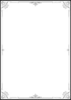 black frame vintage pattern abstract decorative pattern border on white background vector