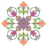 Bright gradient abstract flowers for graphic elements Beautiful decoration on a white background vector