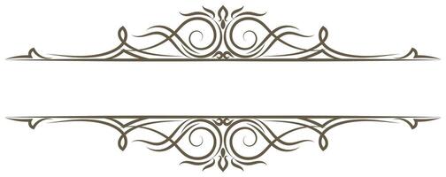 Vintage lines, tattoos for letters. Classic pattern on a white background vector