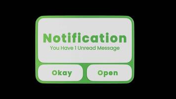 3D Animation of Notification Button video