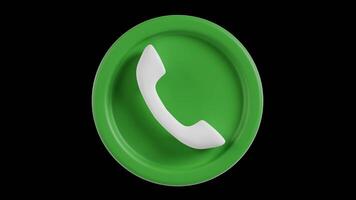3D Animation of Calling Button video