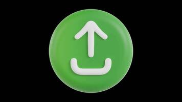 3D Animation of Upload Button video