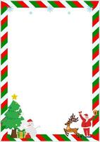 Christmas frame, card element paper border, greeting card vector