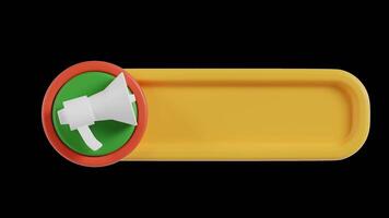 3D Animation of Follow Us Button video