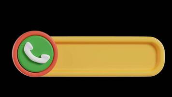 3D Animation of Contact Us Button video