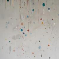 a painting of a colorful, abstract background with different colored spots. photo
