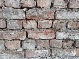 Old vintage brick wall textured backdrop background photo