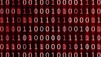Digital Binary Code Background Red video