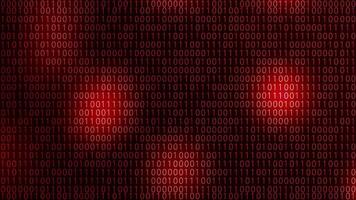 Digital Binary Code Background Red video