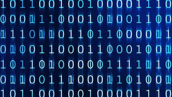 Digital Binary Code Background Blue video