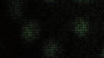 Digital Binary Code Background Dark Green video