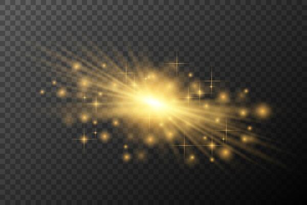 golden light flash background