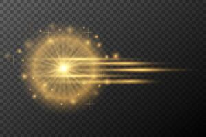 golden light burst on background vector