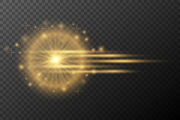 golden light burst on background