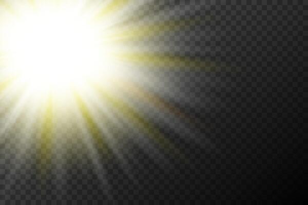 a bright yellow light on a background