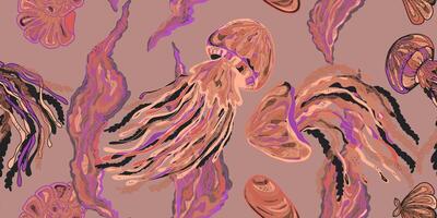 a pattern with many different types of animals vector