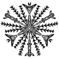 snowflake with celtic design on white background vector