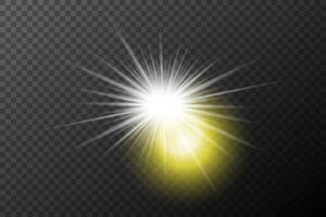 Light effect isolated flare explosion shiny dust line solar flare spark star sunlight vector