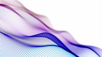 Bright and Colorful Waves of Particles Moving Across a Clean, White Background video