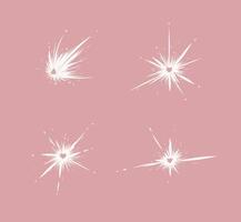 Splash and comet with heart inside in modern graphic style on pink background vector