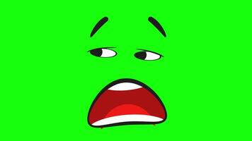 Surprised Eyes Looking Left And Right On Greenscreen Background 2D Cartoon Animation video