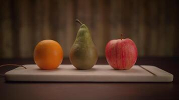 A Beautiful Array of Colorful Fruits Arranged on a Cutting Board for Culinary Inspiration video