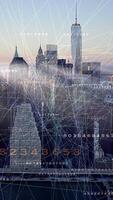A skyline that incorporates data visualization concepts into its modern design and structure video