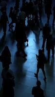 Dynamic Crowd Silhouettes Depicted in Urban Spaces at Different Times of the Day video