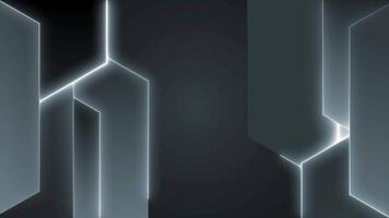 Abstract digital laser lines glow neon white and grey tones technology style background. video