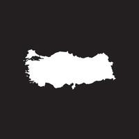 The shape of turkey on a black background vector