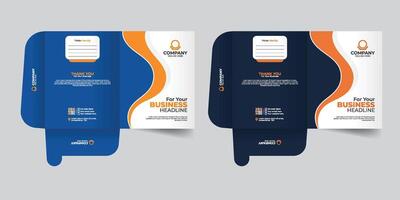 Folder design, cover for catalogue, brochure layout. Modern abstract design. Company report cover or file folder design, real estate File Cases. vector