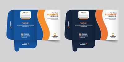 Business Presentation folder for files, design. Modern Presentation Folder Design. Company report cover or file folder design, real estate File Cases. vector