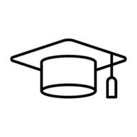 Square academic cap, Simple graduation cap silhouette icon vector