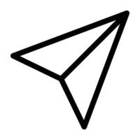 Send Message Icon Isolated on Black and White Graphic vector