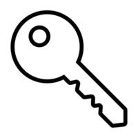 Key icon in trendy flat style isolated on background. vector