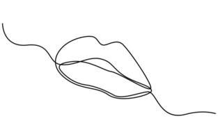 Concept symbol of makeup and lipstick in simple linear style vector