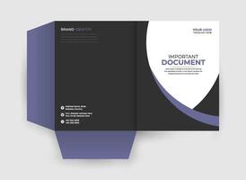 Presentation folder design template for your business vector