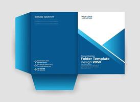 Medical folder design template for print. vector