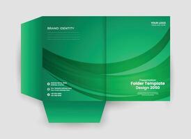 Presentation folder design template for your company vector