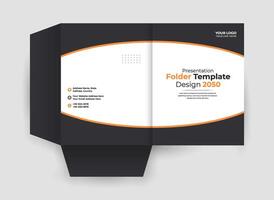 Presentation folder design template vector