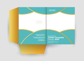 Business folder design template for print. vector