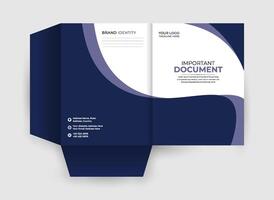 Medical healthcare presentation folder design template for print. vector