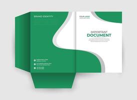 Business file folder design template for print. vector
