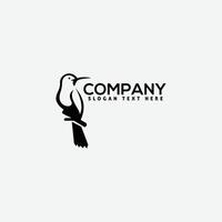 simple and clean bird perched logo, humming bird template with white background.Suitable for your design need logo vector