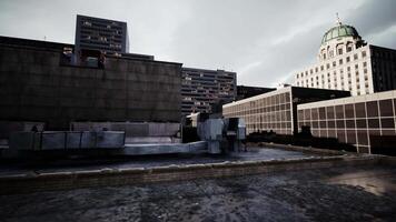 A large building with a clock tower in the background video
