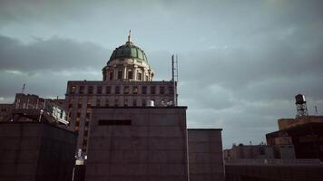 A tall building with a dome on top of it video
